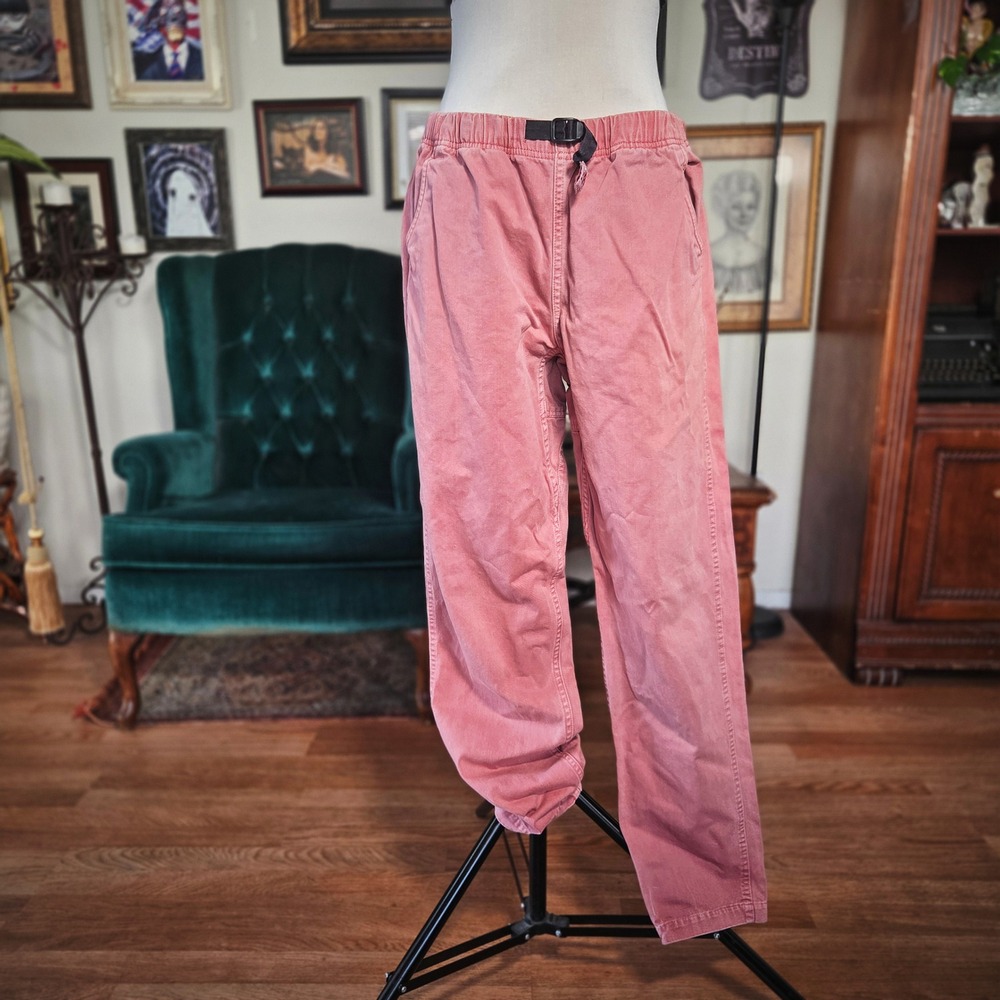 Gramicci G-Pants Pink Cotton Twill Climbing Hiking Trousers Womens Large 33 L
